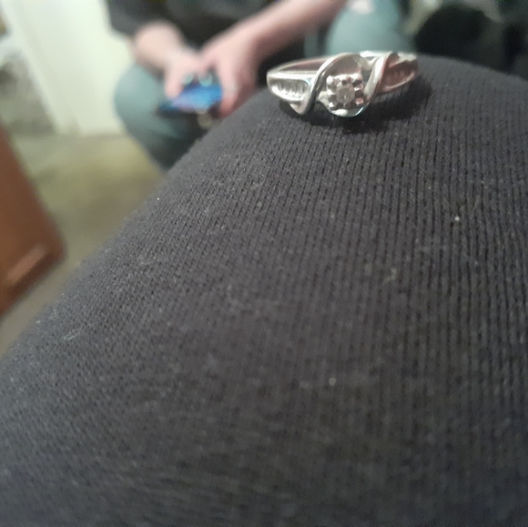 Sterling silver Princess cut diamond - Picture 2 of 3